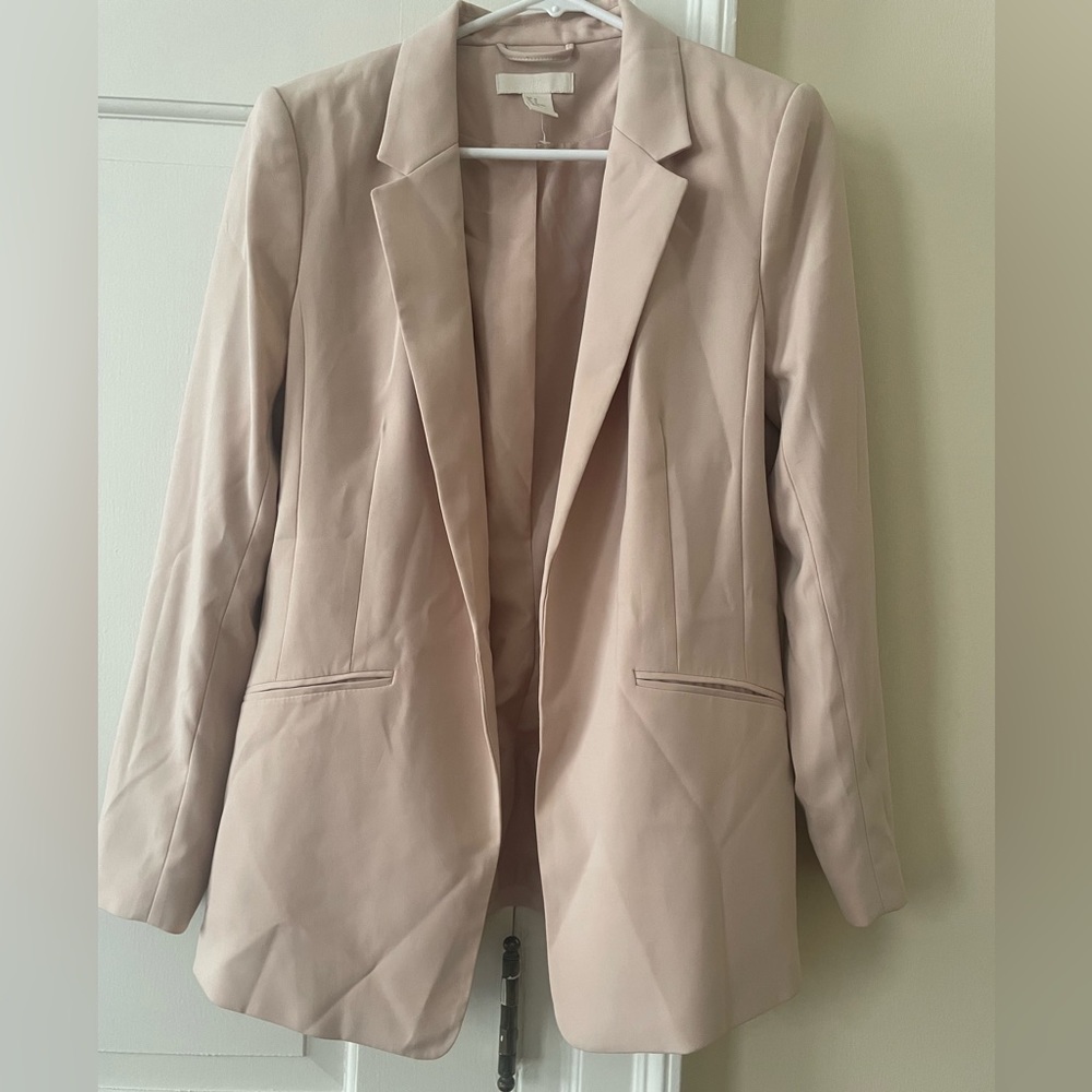 H&M Blush Pink Single-Breasted Blazer, Women’s US12